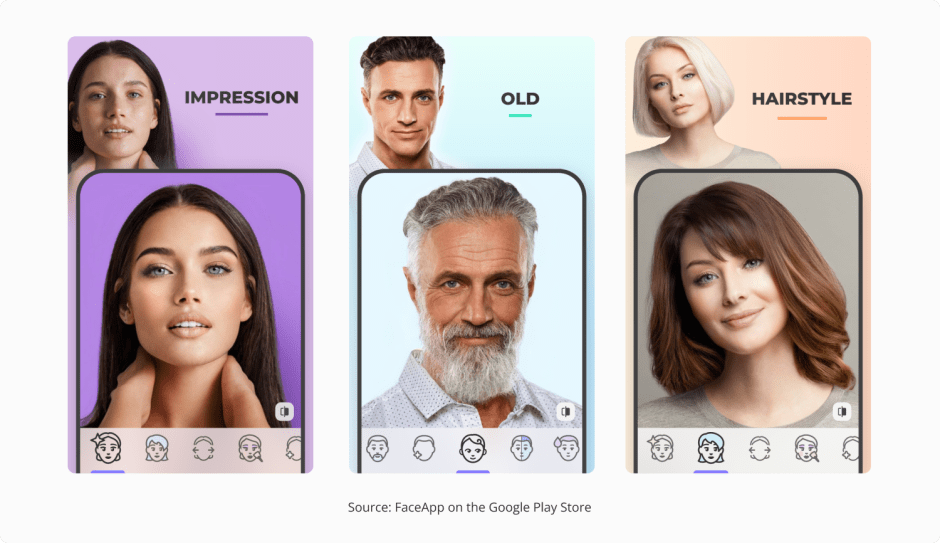 Éditeur de selfie IA - FaceApp - AI App